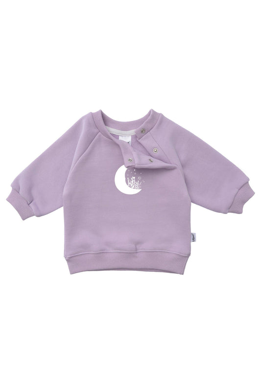 Sweatshirt in flieder mit Print "Mond"