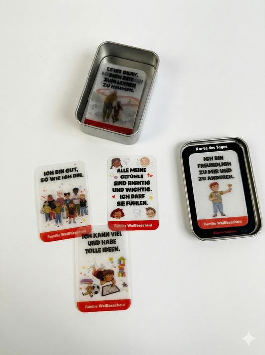 Glaub an dich! 20 transparente und wasserfeste Affirmationskarten für mehr Selbstvertrauen und mentale Stärke im Kinderzimmer. Inklusive Holzaufsteller.