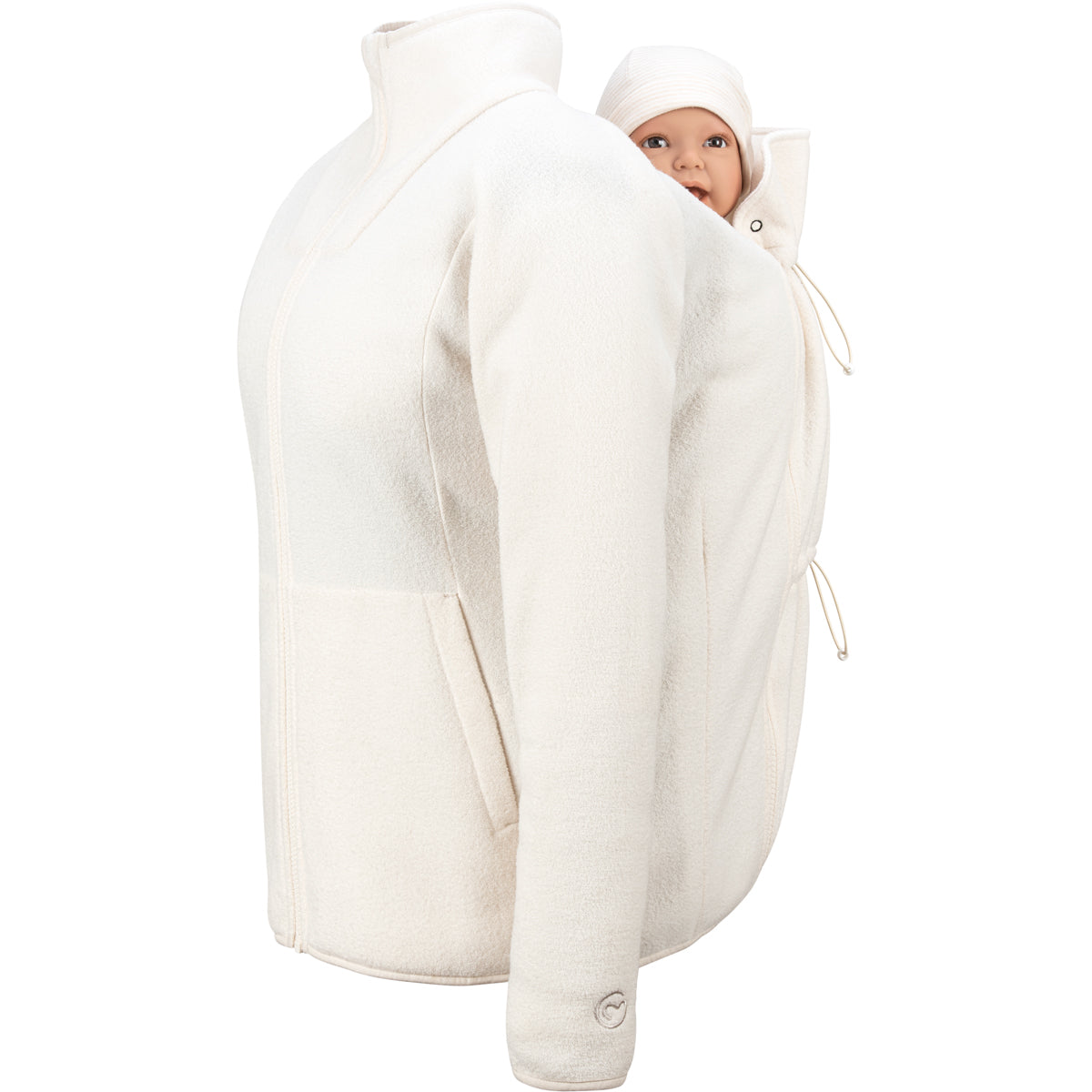 Die kuscheligste Schicht für die Übergangszeit! Die weiche 4-in-1 Fleece-Jacke schützt dich und dein Baby vor kühlem Wind und ist ideal als Unterziehjacke.