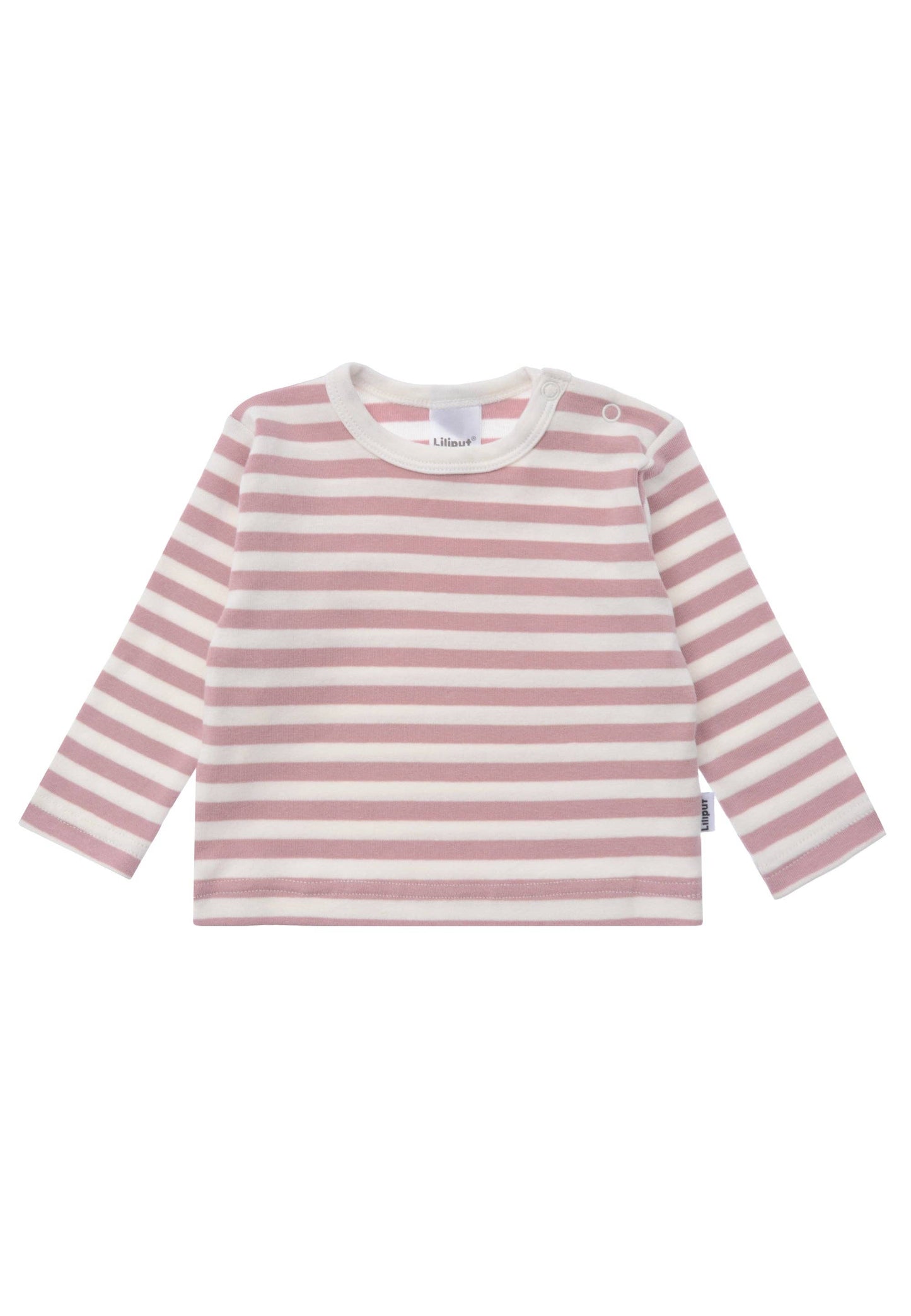 Liliput Langarmshirt mit Blockstreifen – 100% Baumwolle, weich, formstabil & maschinenwaschbar. In schilf & ecru. Größen 50/56–86/92. Jetzt entdecken!
