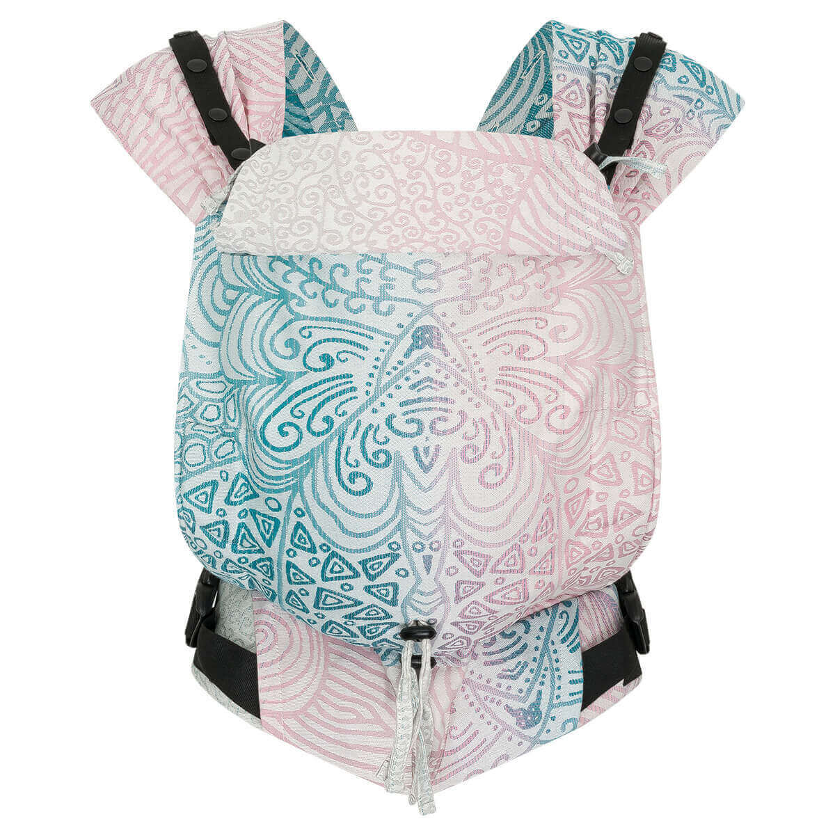 Schluss mit Stress beim Anlegen! Die Primeo Full-Buckle lässt sich bequem voreinstellen und wie ein Rucksack anziehen – perfekt für unruhige Babys.