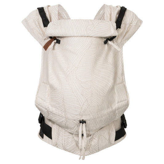 Schluss mit Stress beim Anlegen! Die Primeo Full-Buckle lässt sich bequem voreinstellen und wie ein Rucksack anziehen – perfekt für unruhige Babys.