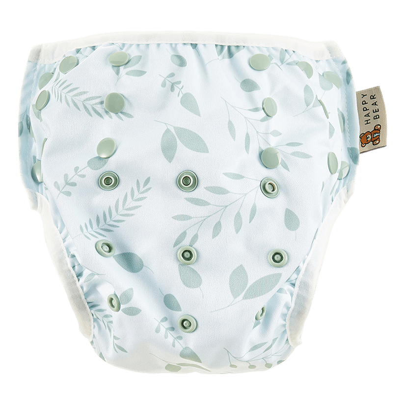 Auslaufsicherer Badespaß! Die nachhaltige Schwimmwindel wächst dank praktischer Druckknöpfe von 0 bis 3 Jahren einfach mit deinem Baby mit.