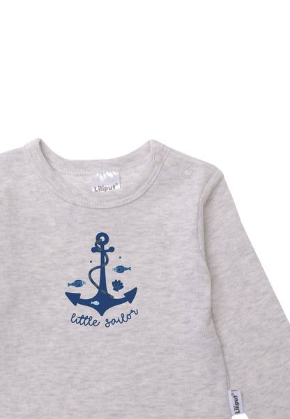 2er-Pack Langarmshirts mit Print Anker