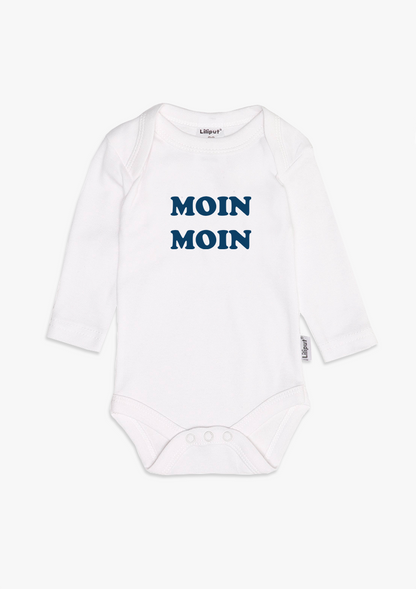 Nordischer Charme im Doppelpack! Die bequemen Amineck-Bodys aus 100% Baumwolle mit Schlupfkragen erleichtern das An- und Ausziehen deines Babys.