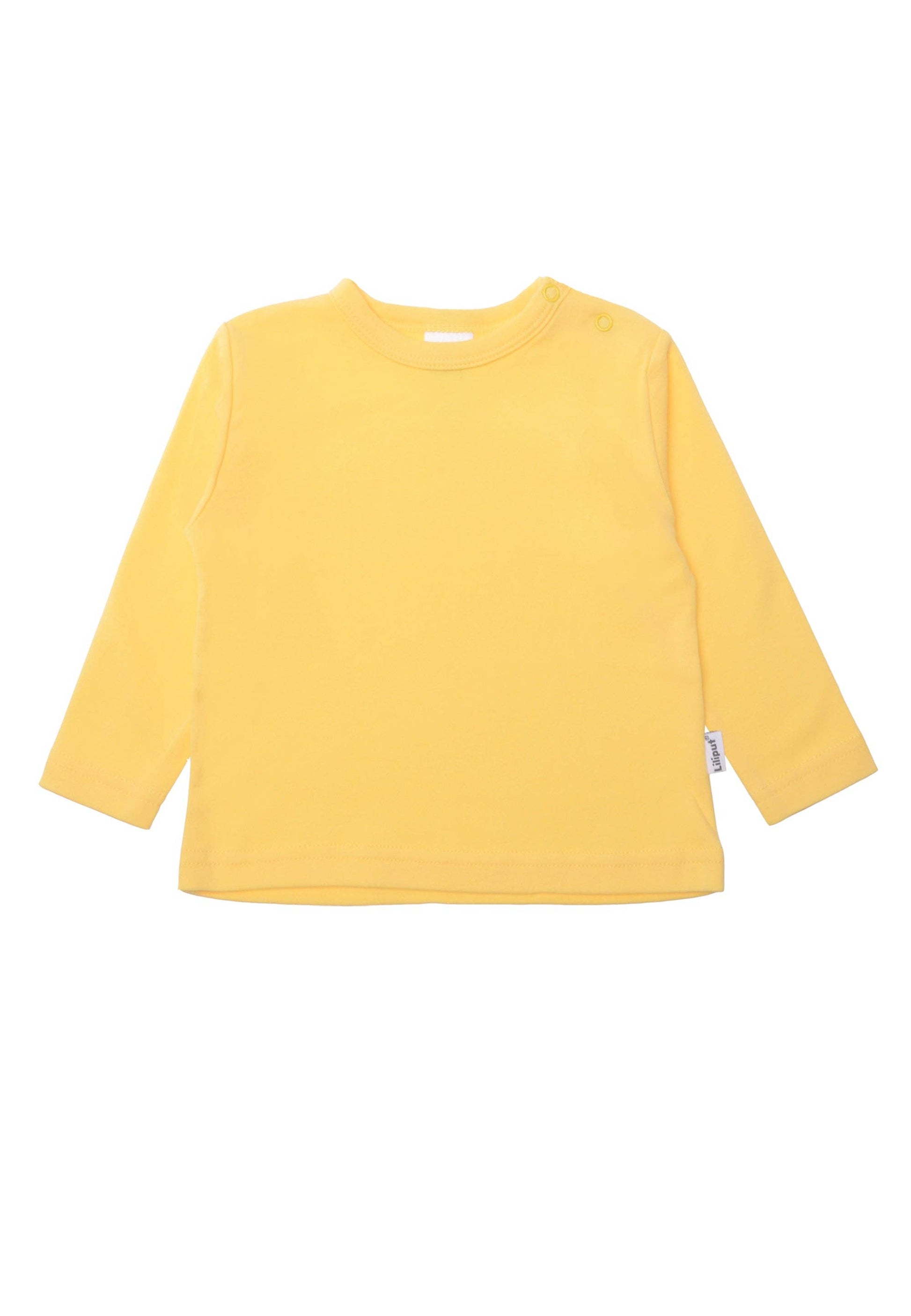 Liliput 2er-Pack Langarmshirts mit Zitronen-Print – weiß & gelb, 100% Baumwolle, weich & atmungsaktiv. Mit Druckknöpfen. Größen 62/68–86/92. Jetzt entdecken!