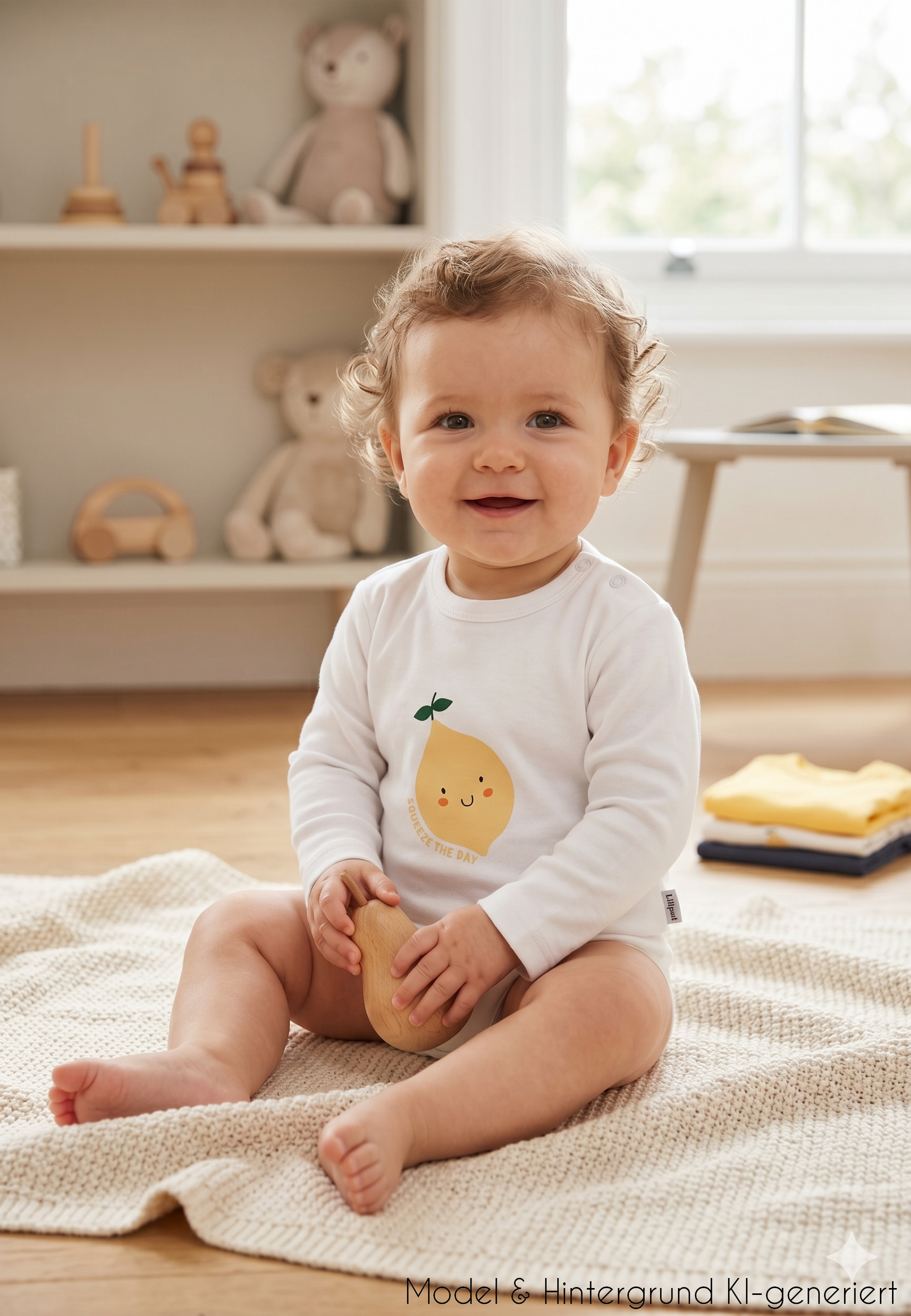 Liliput 2er-Pack Langarmshirts mit Zitronen-Print – weiß & gelb, 100% Baumwolle, weich & atmungsaktiv. Mit Druckknöpfen. Größen 62/68–86/92. Jetzt entdecken!