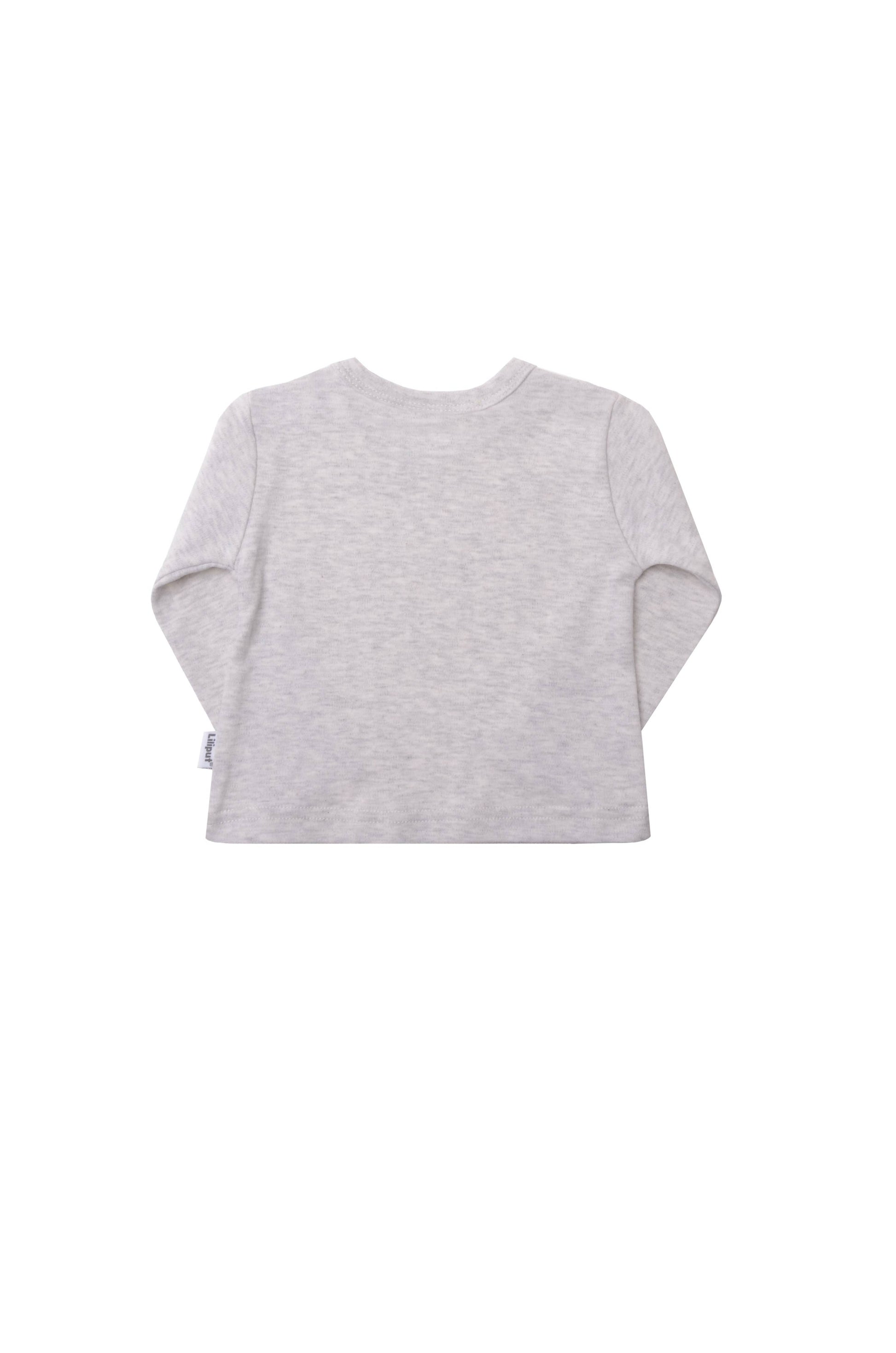 Liliput 2er-Pack Langarmshirts mit Anker-Print – weiß & grau-melange, 100% Baumwolle, weich & atmungsaktiv. Perfekter Allrounder. Größen 62/68–86/92.