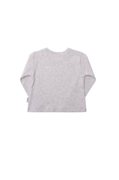 Liliput 2er-Pack Langarmshirts mit Anker-Print – weiß & grau-melange, 100% Baumwolle, weich & atmungsaktiv. Perfekter Allrounder. Größen 62/68–86/92.