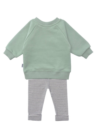 Ein Outfit zum Verlieben! Das weiche, 2-teilige Set aus kuscheligem ""amore"" Sweatshirt und bequemer Leggings macht jeden Kita-Tag mit.