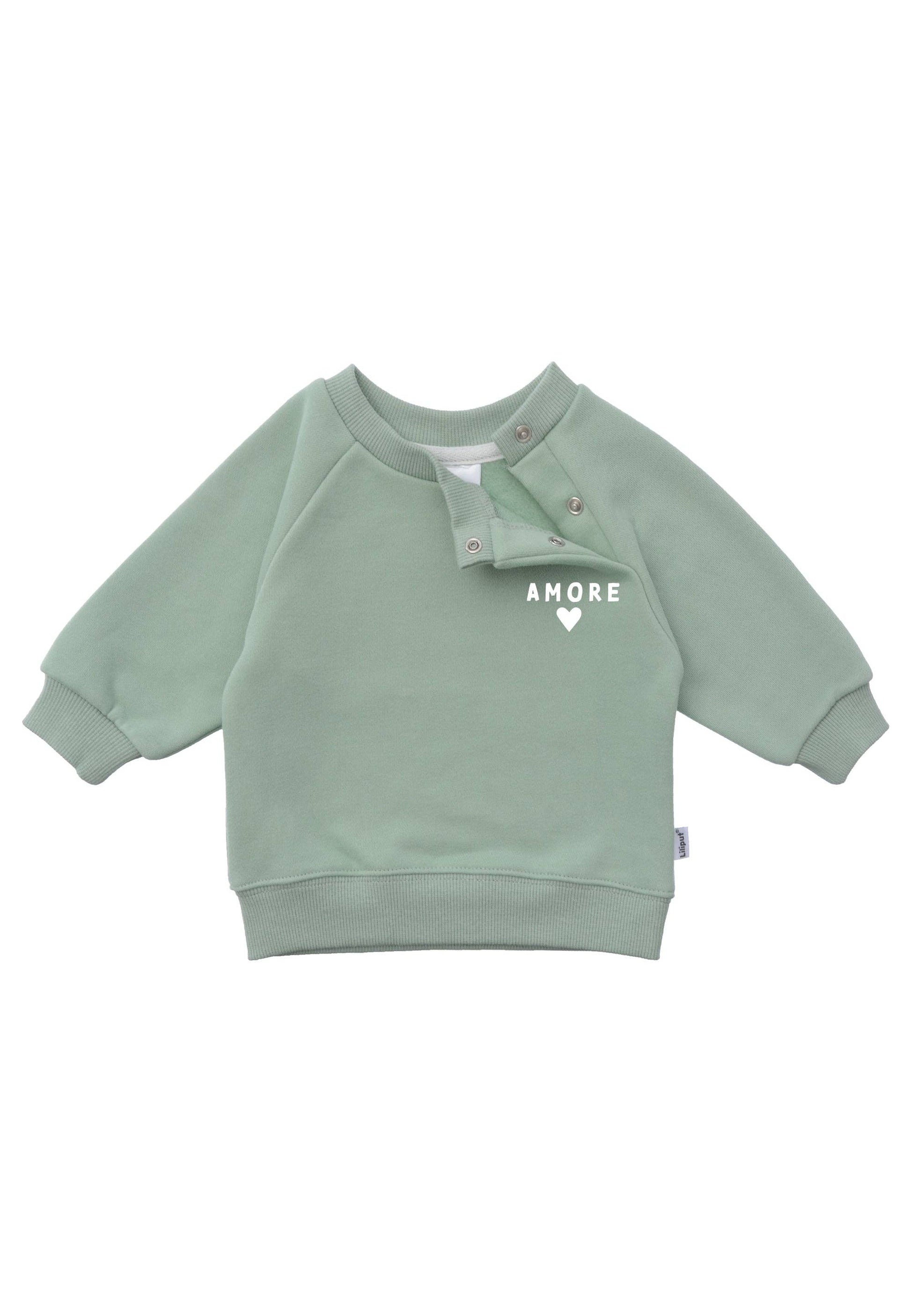 Ein Outfit zum Verlieben! Das weiche, 2-teilige Set aus kuscheligem ""amore"" Sweatshirt und bequemer Leggings macht jeden Kita-Tag mit.