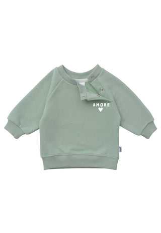Ein Outfit zum Verlieben! Das weiche, 2-teilige Set aus kuscheligem ""amore"" Sweatshirt und bequemer Leggings macht jeden Kita-Tag mit.