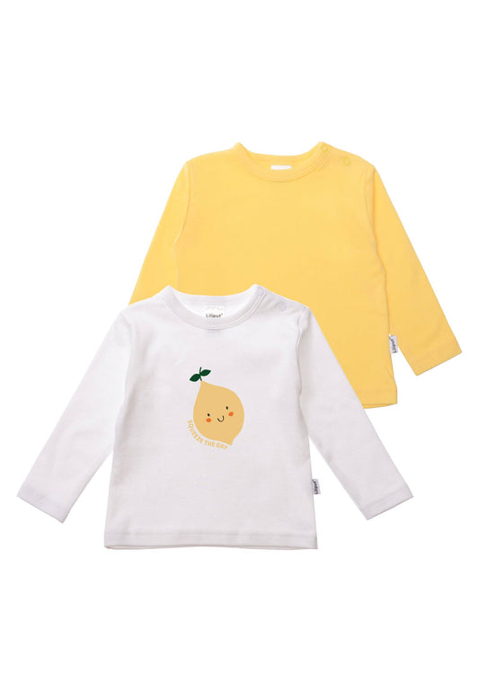2er-Pack Langarmshirts "Zitrone"