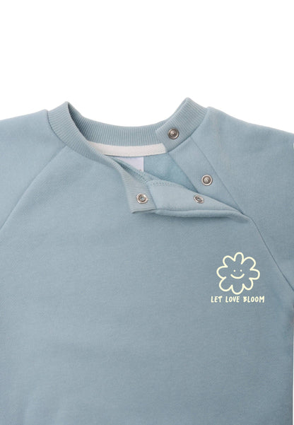 Love Bloom Sweatshirt hellblau Mini and Me Edition
