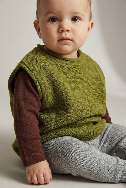 Merinowolle gestrickte Baby-Weste