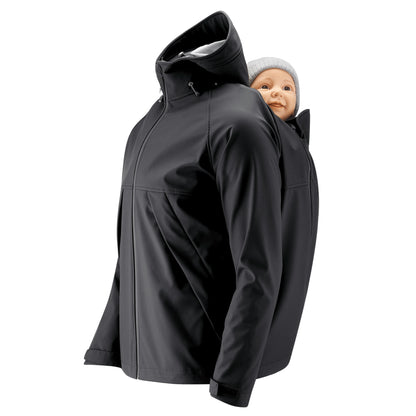 Der Papa-Klassiker! Die sportliche 3-in-1 Softshell-Jacke begleitet dich von der Übergangszeit bis in den Winter – 100% wetterfest und atmungsaktiv.