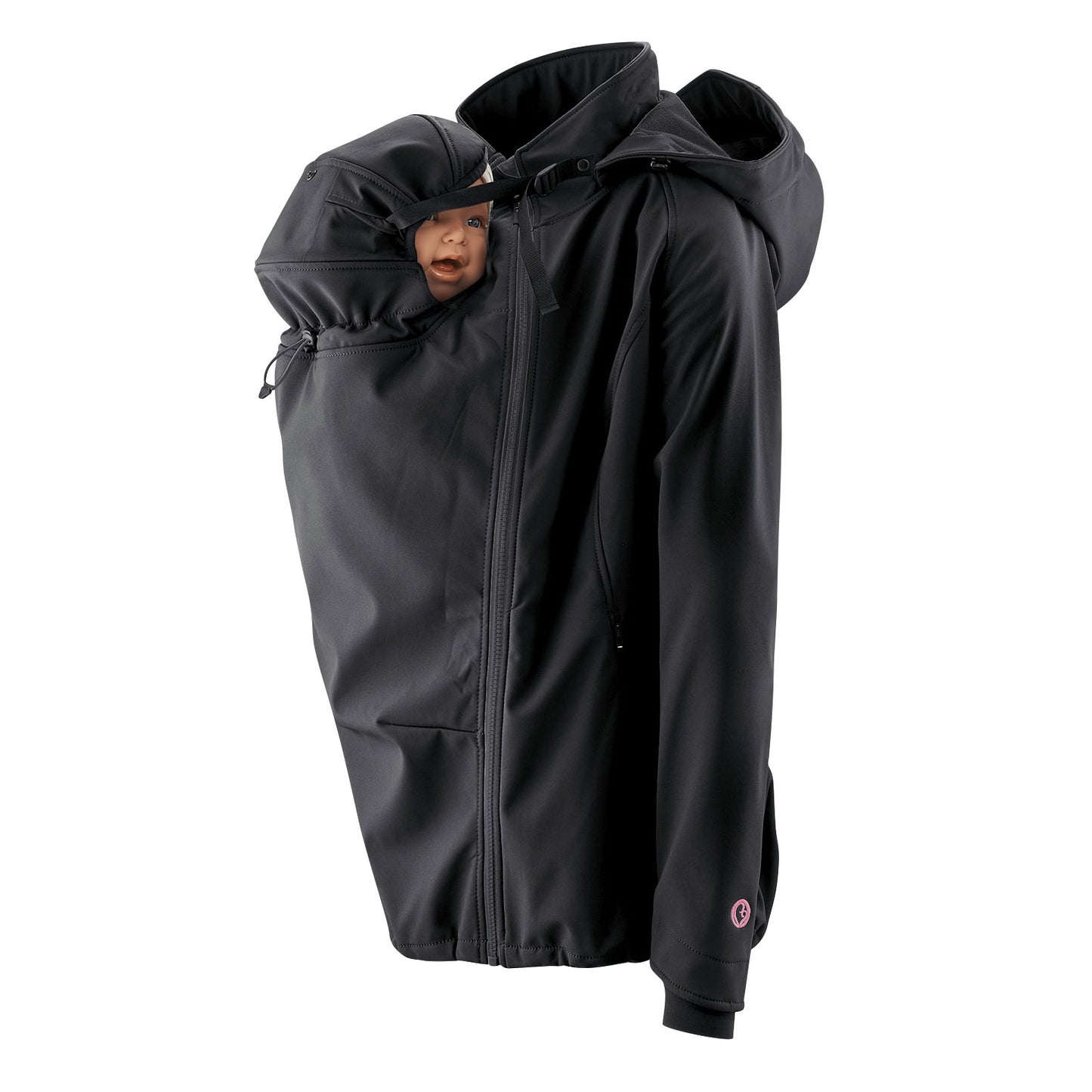 Der bewährte Klassiker! Die wetterfeste 4-in-1 Softshell-Jacke mit bequemer Passform inkl. Schwangerschafts- und Babyeinsatz (fürs Bauch- und Rückentragen).