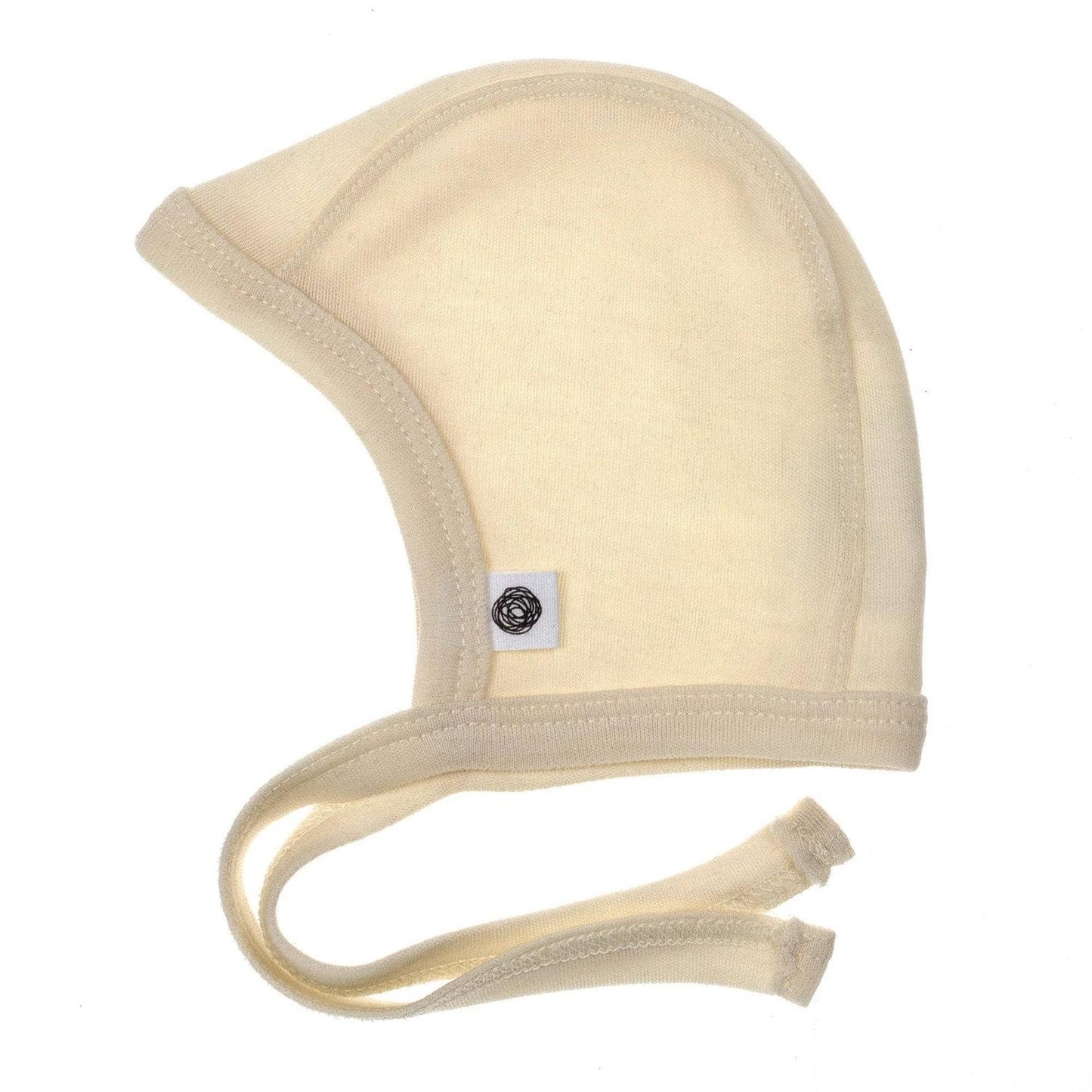 Schutz für kleine Ohren, ohne zu kratzen. Die niedliche Strickmütze aus 100% Merinowolle mit dekorativer Schleife reguliert die Temperatur auf natürliche Weise.