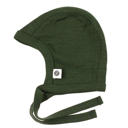Schutz für kleine Ohren, ohne zu kratzen. Die niedliche Strickmütze aus 100% Merinowolle mit dekorativer Schleife reguliert die Temperatur auf natürliche Weise.