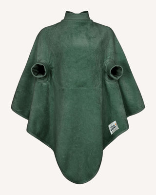 Boo Lätzchen mit Ärmeln Forest Green, ausgebreitet von vorn