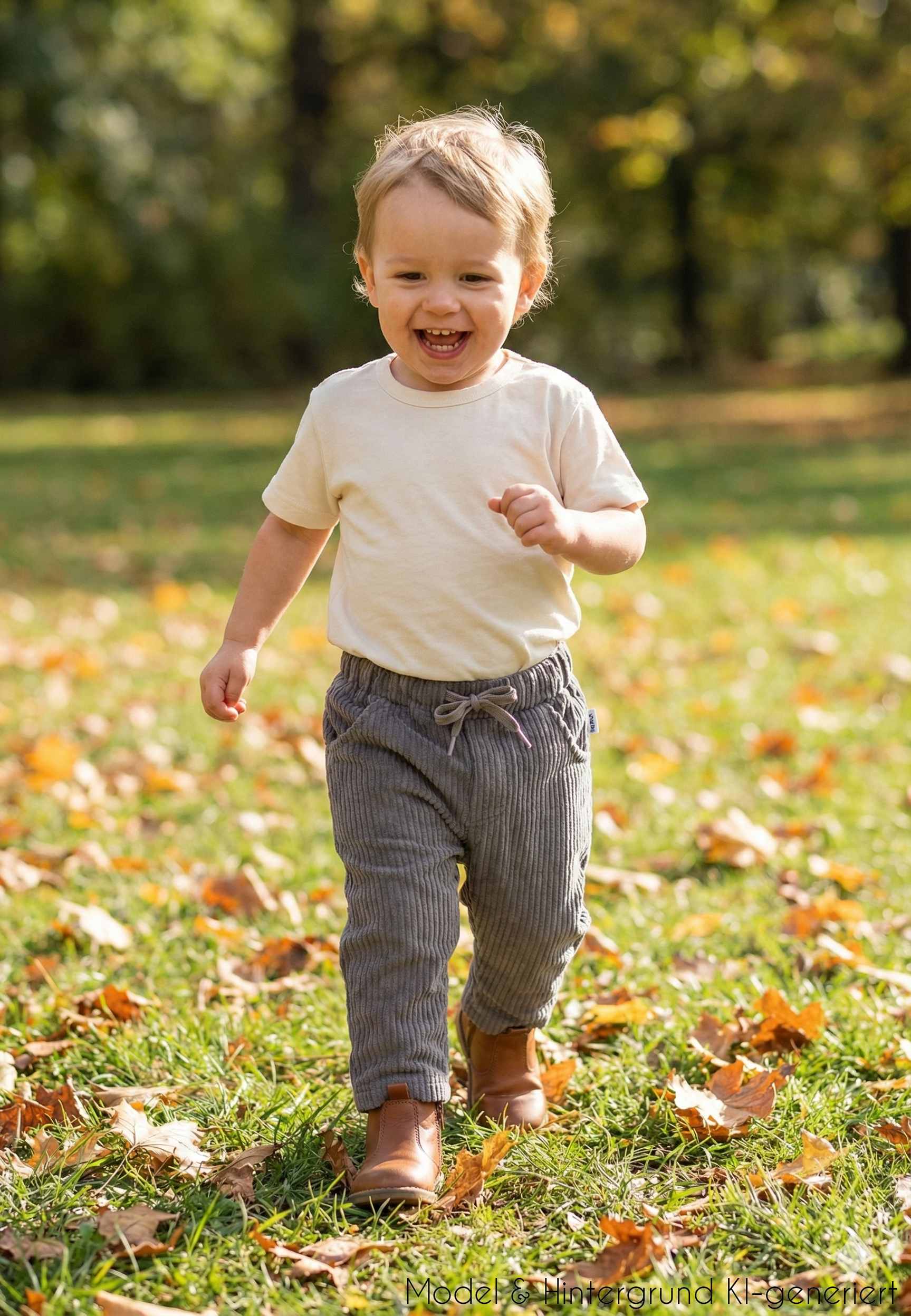 Perfekt für kleine Schatzsucher! Die robuste Kinder-Cordhose im coolen Retro-Look wärmt an kühleren Tagen und bietet maximale Bewegungsfreiheit.