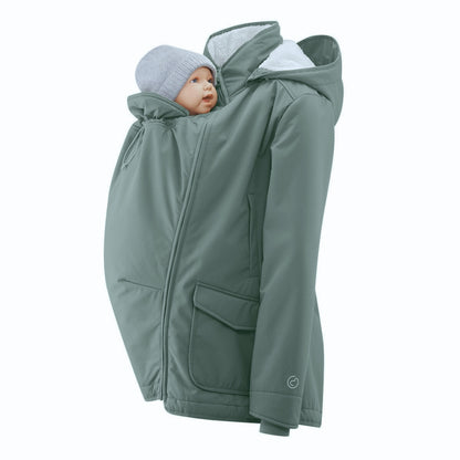 Eine für alles! Die wetterfeste 4-in-1 Softshell-Tragejacke für Schwangerschaft, Babytragen (Bauch & Rücken) und als schicke Solo-Jacke für Mamas.