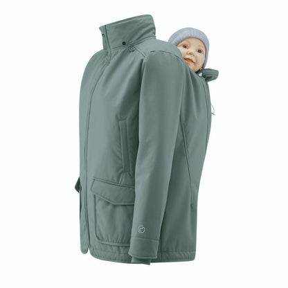 Eine für alles! Die wetterfeste 4-in-1 Softshell-Tragejacke für Schwangerschaft, Babytragen (Bauch & Rücken) und als schicke Solo-Jacke für Mamas.