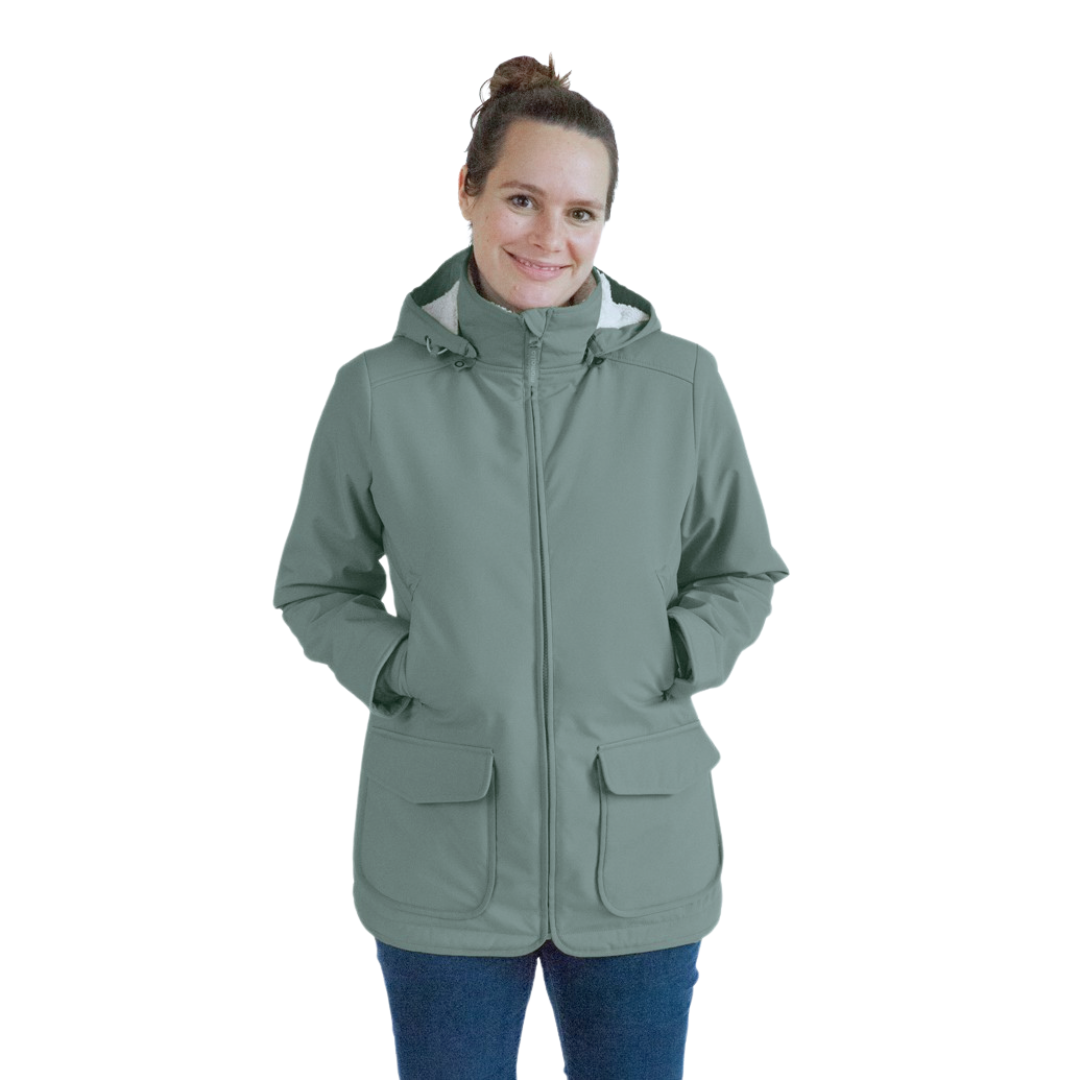 Eine für alles! Die wetterfeste 4-in-1 Softshell-Tragejacke für Schwangerschaft, Babytragen (Bauch & Rücken) und als schicke Solo-Jacke für Mamas.