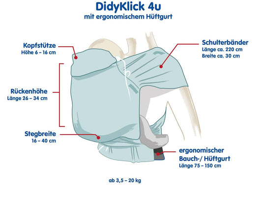 Tragetuch-Gefühl trifft Schnallen-Komfort. Die anschmiegsame Half-Buckle Babytrage bietet einen stabilen Klick-Bauchgurt und weiche Bindeträger.