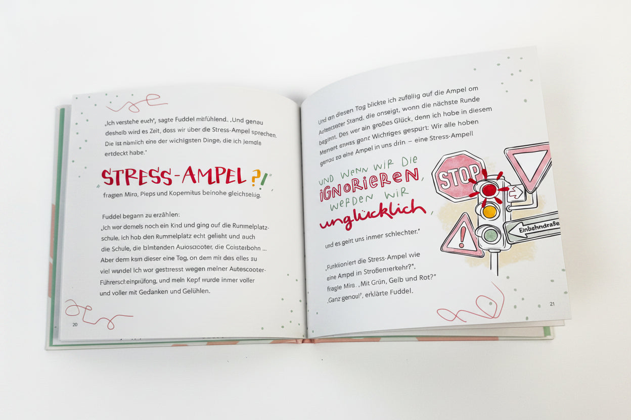 Gemeinsam durch den Gefühlssturm! Dieses liebevolle Buch von MiRA & das fliegende Haus hilft Kindern und Eltern spielerisch, Stress und starke Emotionen zu regulieren.