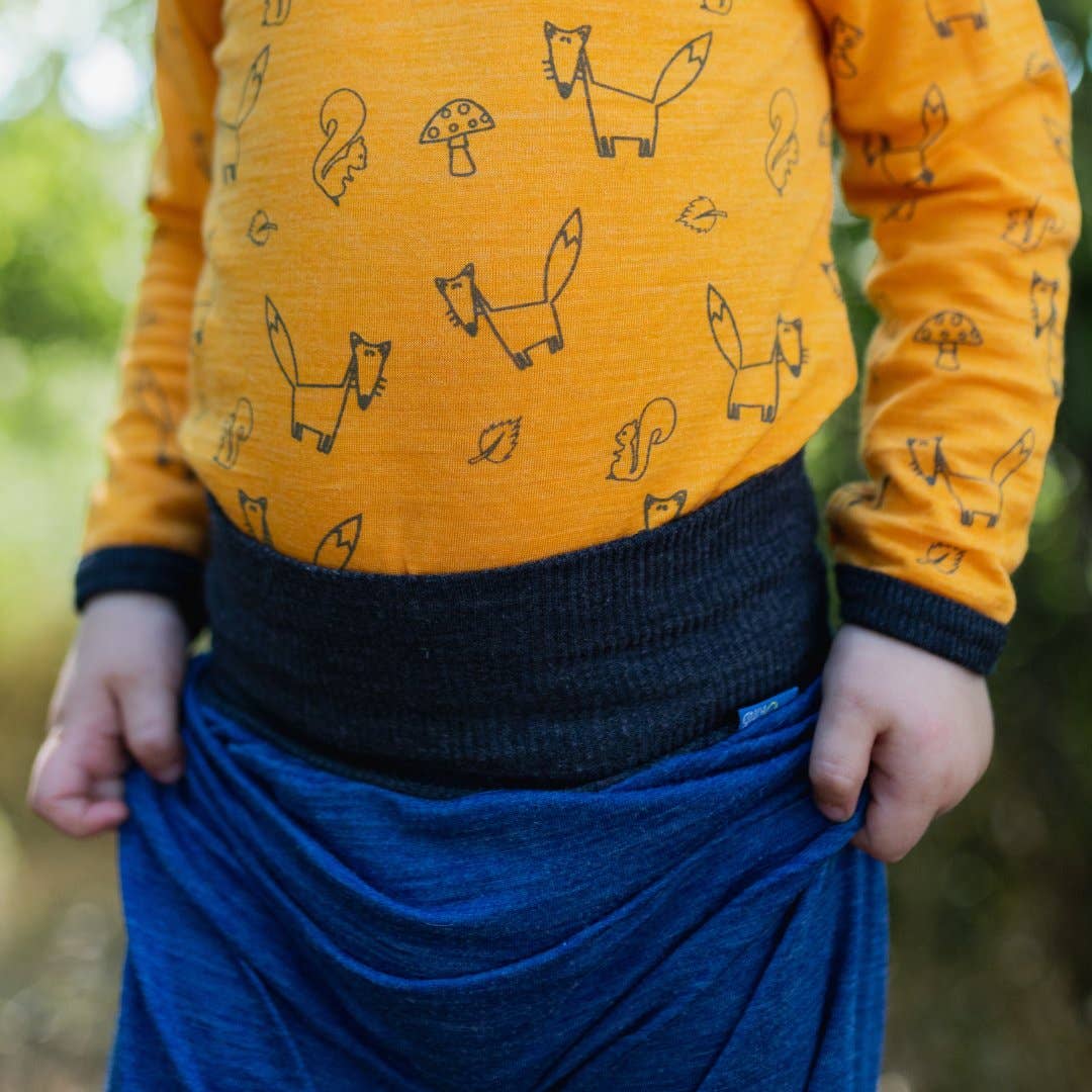 Der ideale Hautschmeichler für Tag und Nacht! Butterweiche Kinder-Leggings aus Bio-Merinowolle & Seide, absolut kratzfrei und temperaturausgleichend.