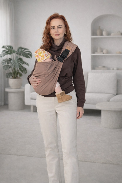Mama, Arm! Mama, runter! – Mit der Neko Up & Down Hüfttrage schonst du deinen Rücken im Alltag. Sekundenschnell angelegt und kompakt wie eine Handtasche.