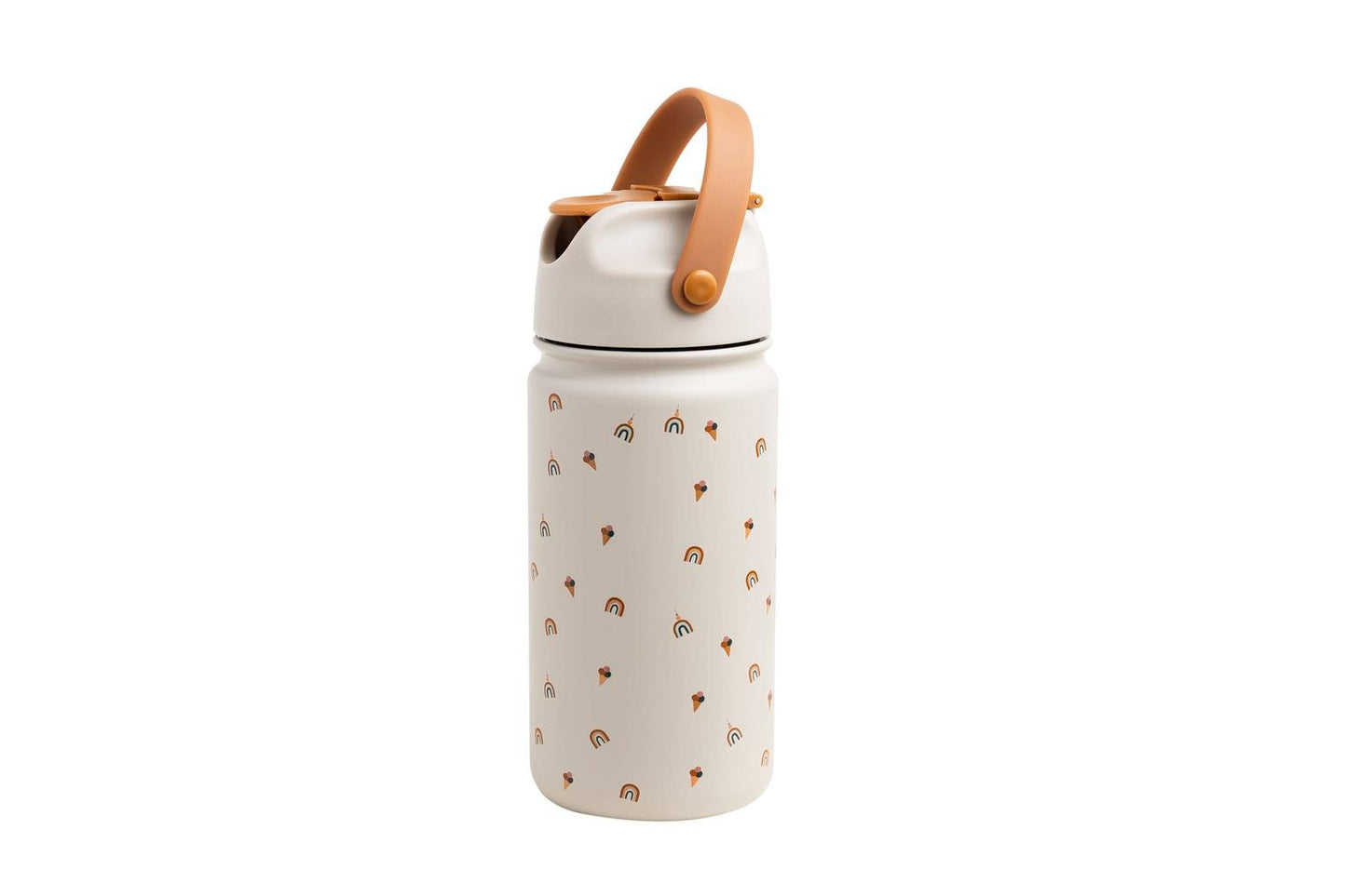 Auslaufsicher und robust! Die doppelwandige Thermo-Trinkflasche hält Getränke stundenlang kalt oder warm und lässt sich kinderleicht bedienen.