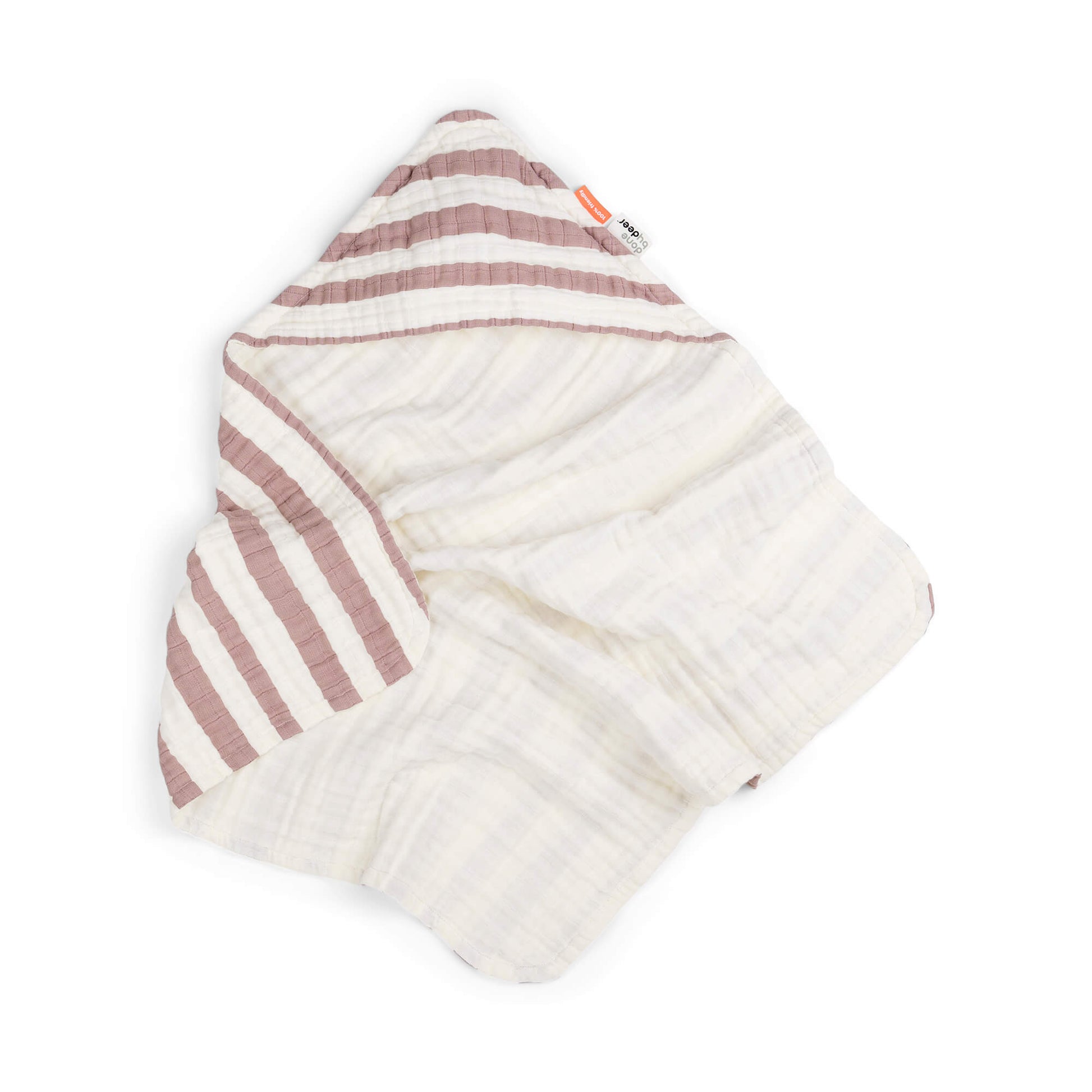 Hüllt dein Baby sanft wie eine Wolke ein. Das saugstarke, mehrlagige Musselin-Badetuch aus 100% Bio-Baumwolle hält das Köpfchen nach dem Baden warm.