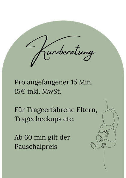 Preise für eine Tragehilfen-Kurzberatung bei Alltagsliebe Tragen und Baby in Bargteheide