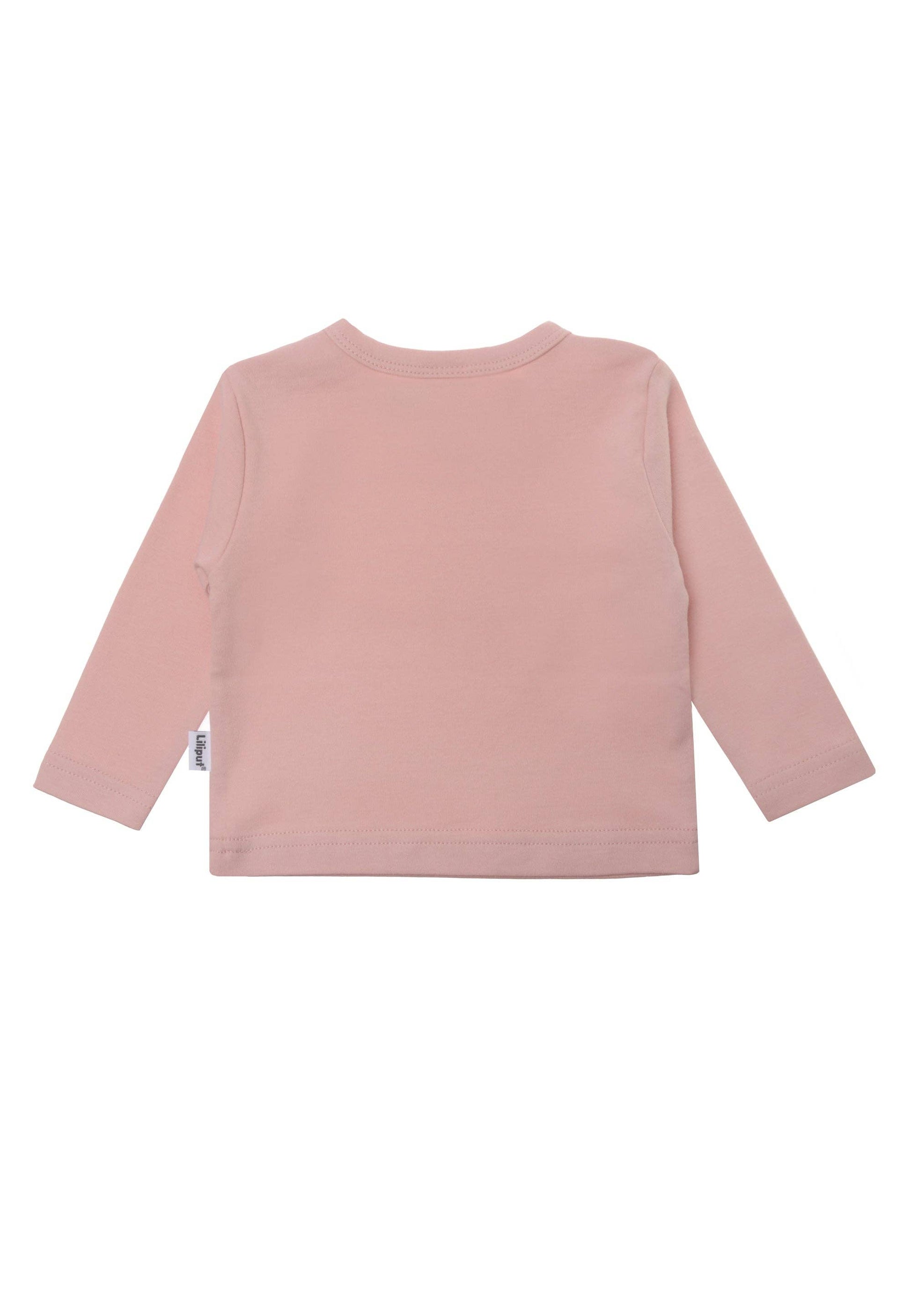 Liliput Langarmshirt in zart Rosé mit süßem Bären-Print – 100% Baumwolle, weich, waschbeständiger Druck & Druckknöpfe. Größen 62/68–86/92. Jetzt entdecken!