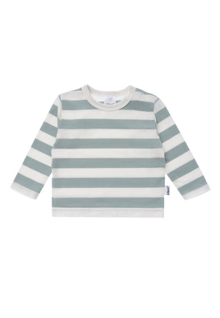 Liliput Langarmshirt mit Blockstreifen – 100% Baumwolle, weich, formstabil & maschinenwaschbar. In schilf & ecru. Größen 50/56–86/92. Jetzt entdecken!