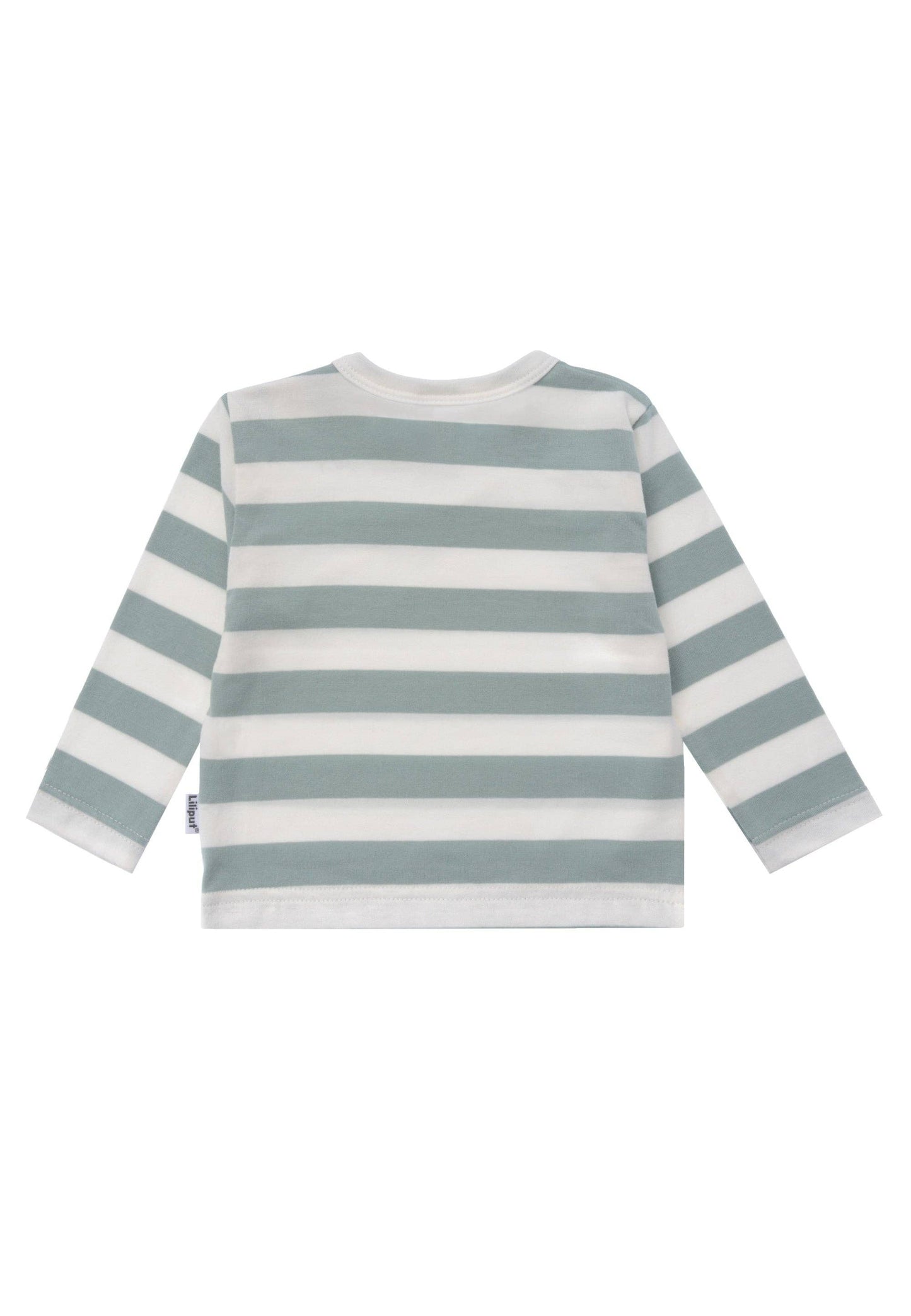 Liliput Langarmshirt mit Blockstreifen – 100% Baumwolle, weich, formstabil & maschinenwaschbar. In schilf & ecru. Größen 50/56–86/92. Jetzt entdecken!
