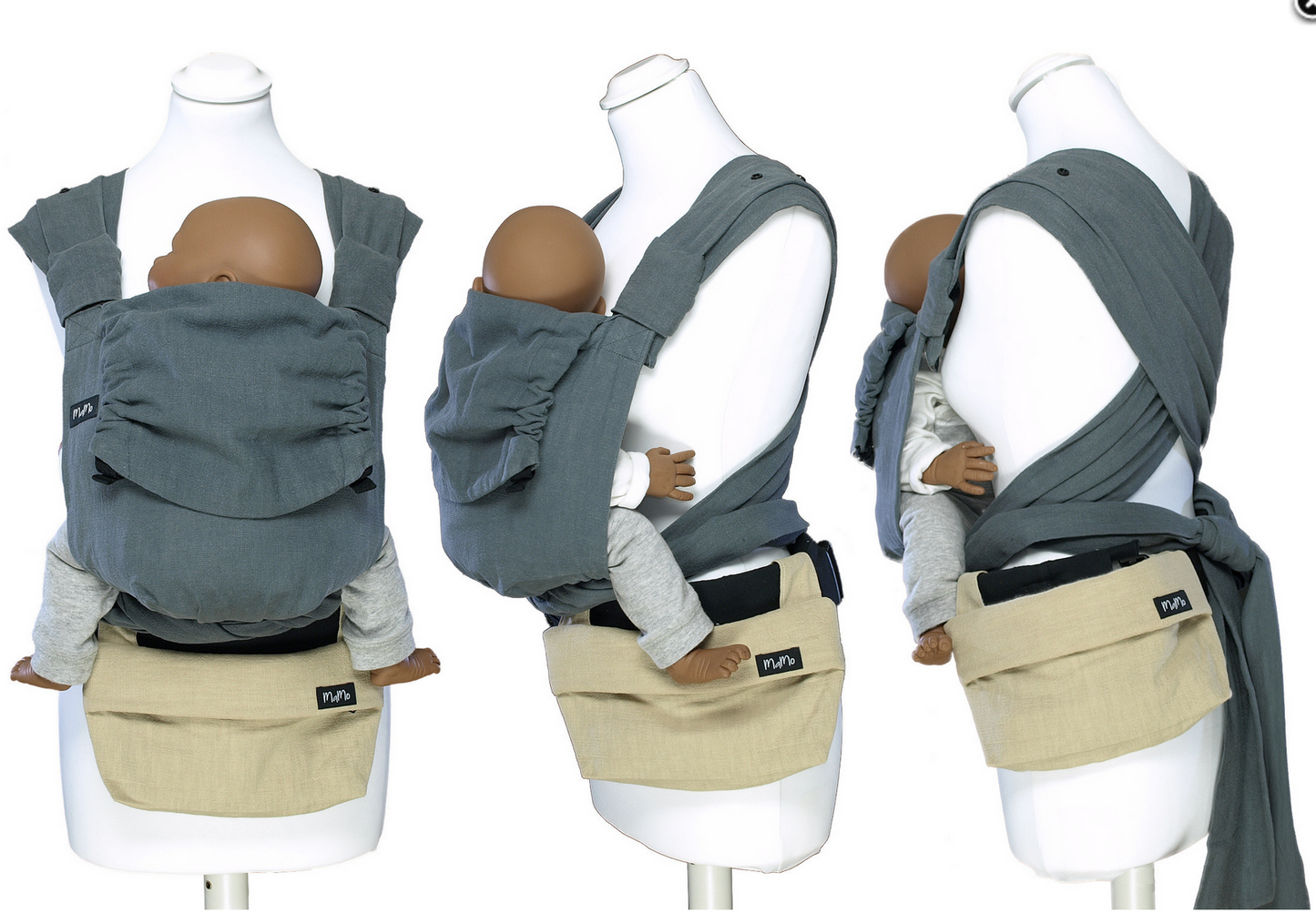 Hände frei und kein störender Rucksack! Die praktische Tasche für den MaMo Bauchgurt hält Schlüssel, Smartphone und Geld beim Spaziergang stets sicher griffbereit.