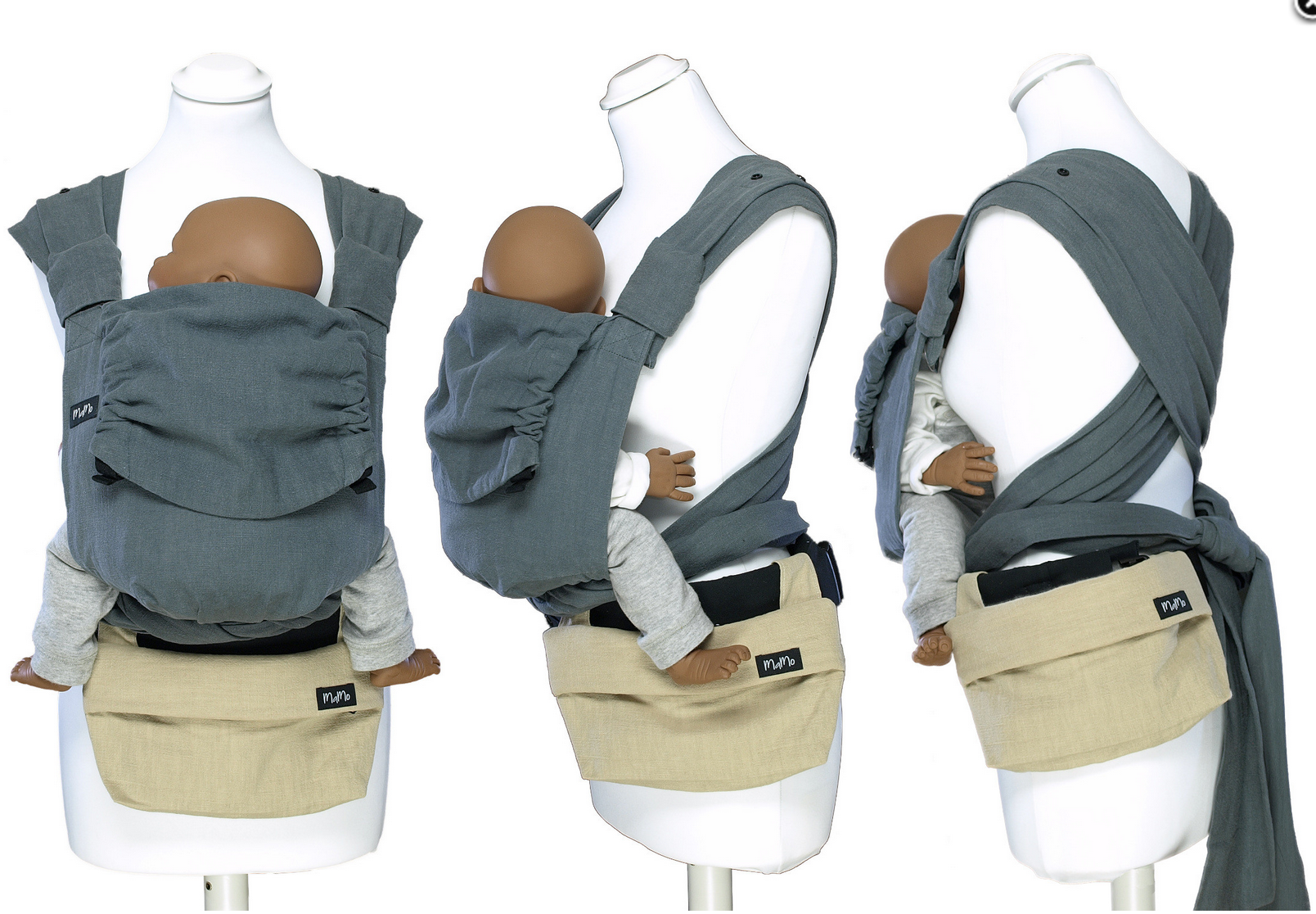 Hände frei und kein störender Rucksack! Die praktische Tasche für den MaMo Bauchgurt hält Schlüssel, Smartphone und Geld beim Spaziergang stets sicher griffbereit.