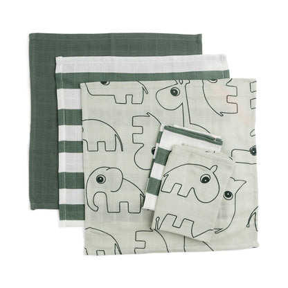 Die Alleskönner für den Babyalltag! Die extra weichen, saugstarken Mulltücher (70x70 cm) sind ideal als Spucktuch, Schnuffeltuch oder leichte Decke.