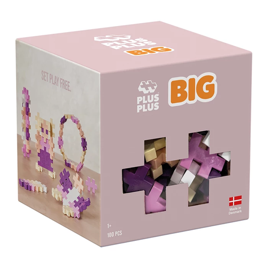 Grenzenlose Fantasie für kleine Baumeister. Die große Box mit 100 großen Plus-Plus Steinen bietet genug Material für riesige, farbenfrohe Bauwerke.