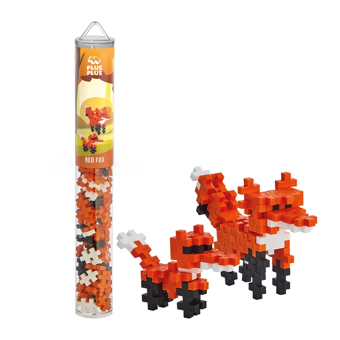 Schlauer Bauspaß für Tierfreunde! Das kreative Bauset inklusive Anleitung lässt Kinder einen niedlichen 3D-Fuchs bauen. Perfekt für unterwegs.