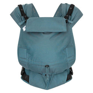 Schluss mit Stress beim Anlegen! Die Primeo Full-Buckle lässt sich bequem voreinstellen und wie ein Rucksack anziehen – perfekt für unruhige Babys.