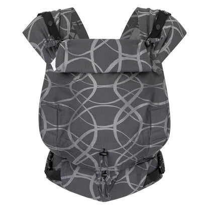 Schluss mit Stress beim Anlegen! Die Primeo Full-Buckle lässt sich bequem voreinstellen und wie ein Rucksack anziehen – perfekt für unruhige Babys.