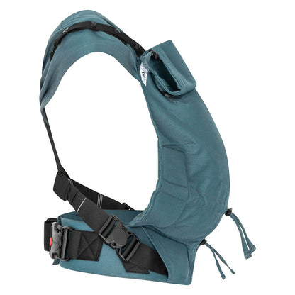 Schluss mit Stress beim Anlegen! Die Primeo Full-Buckle lässt sich bequem voreinstellen und wie ein Rucksack anziehen – perfekt für unruhige Babys.