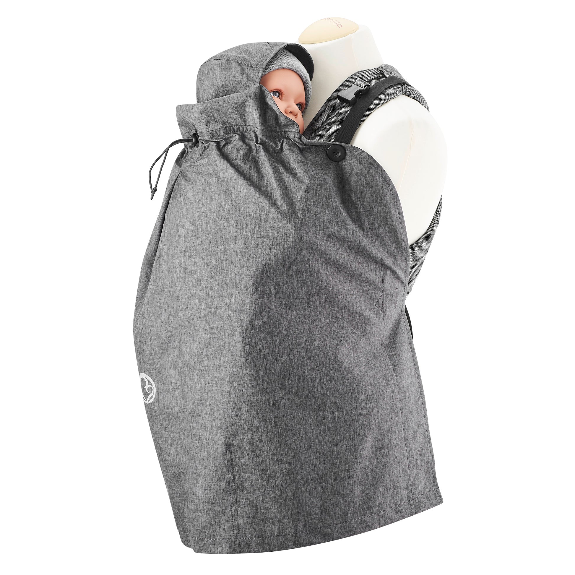 Der Regenschirm zum Anziehen! Das ultraleichte, 100% wasserdichte Regencover schützt dein Baby in jeder Trage – klein verpackbar und immer griffbereit.