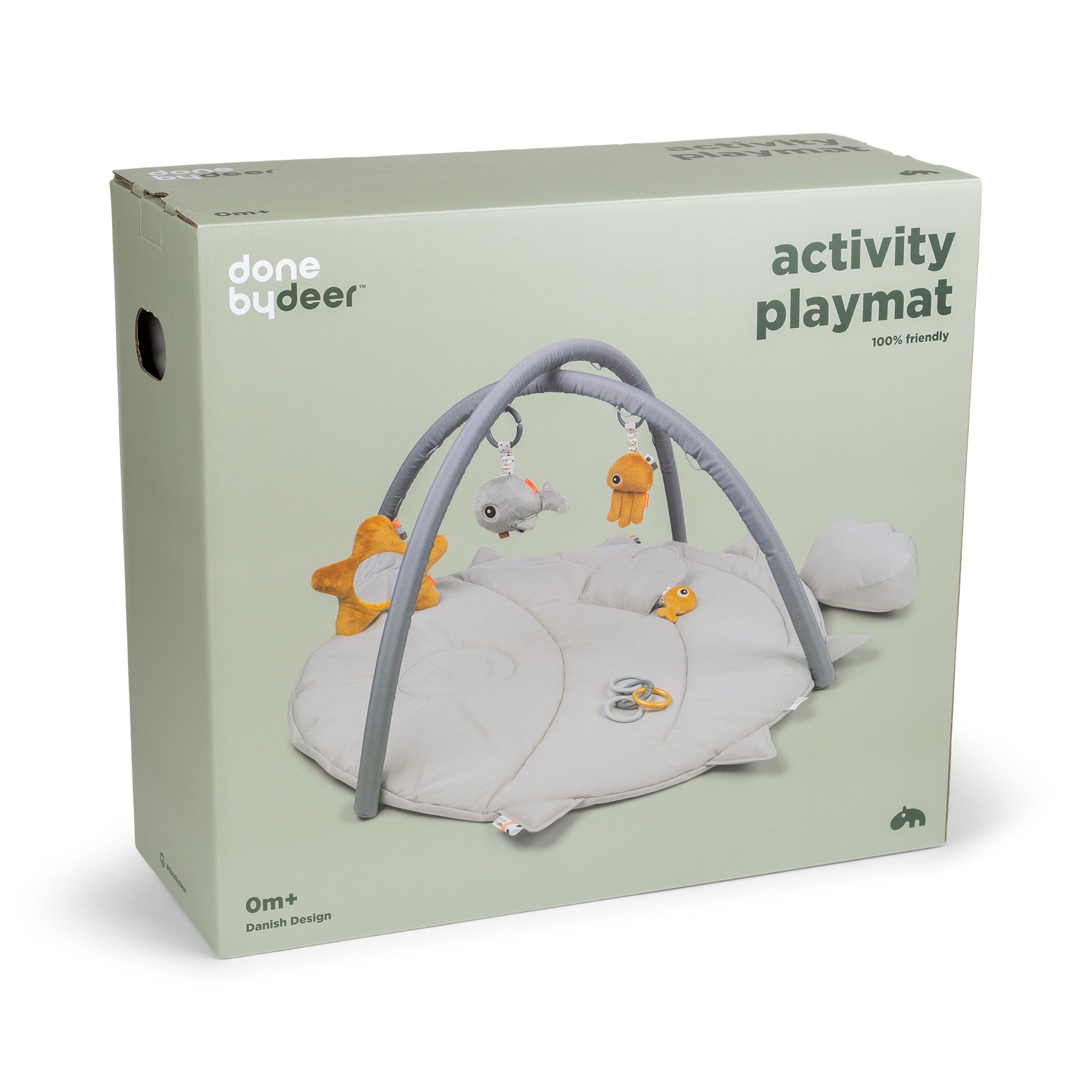 Ein weiches Ocean-Abenteuer für dein Baby! Die gepolsterte Erlebnisdecke mit verstellbarem Spielbogen und 5 Anhängern fördert die Sinne ab dem 1. Tag.