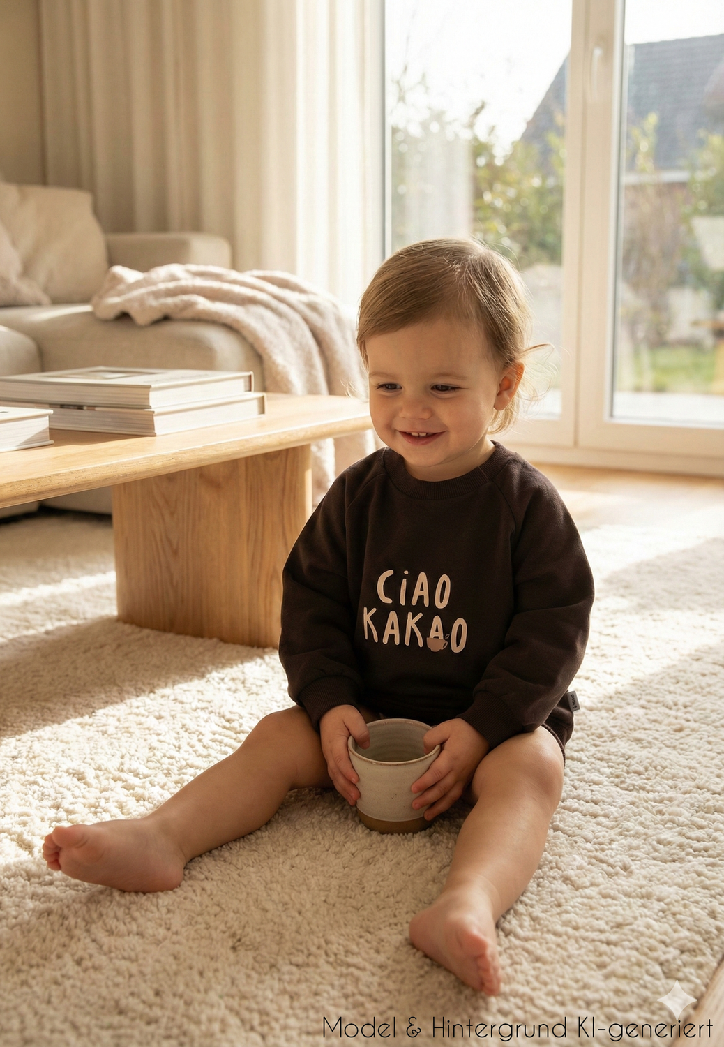 Der Gute-Laune-Garant für jeden Tag! Das trendige Sweatshirt mit dem beliebten """"Ciao Kakao""""-Print ist kuschelweich und lässig geschnitten.""