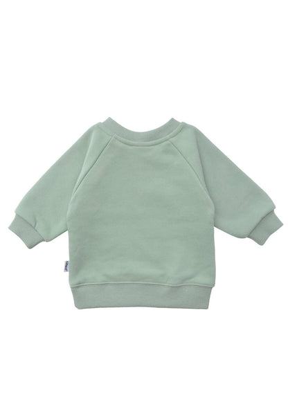 Zum Fürchten süß! Das kuschelweiche Sweatshirt in herbstlichem Schilfgrün mit freundlichem Gespenster-Print ist der ideale Begleiter für kühle Tage.